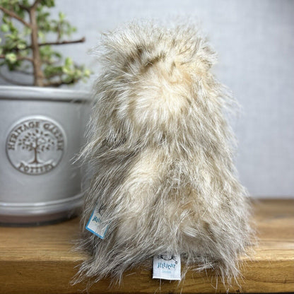 Jellycat Ania Owl - Light Beige Fluffy Owl Plush - Beanie Owl Large 10"