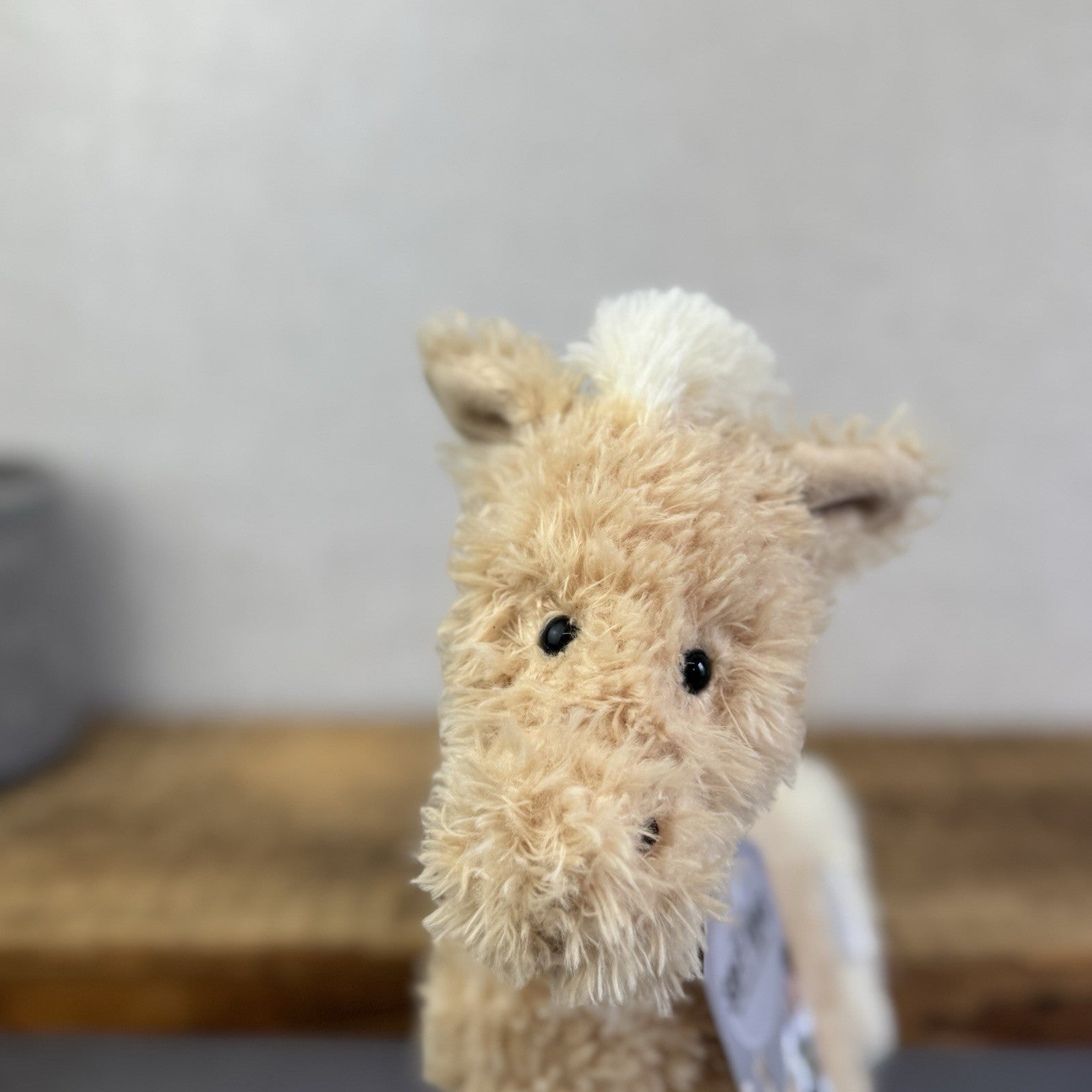 Jellycat Medium Caffuffle Palomino  - Curly Hair Horse Beige Retired Rare 14”