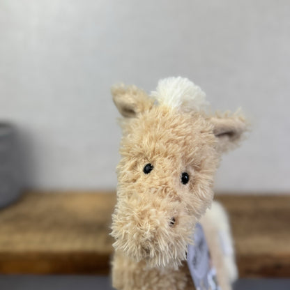 Jellycat Medium Caffuffle Palomino  - Curly Hair Horse Beige Retired Rare 14”