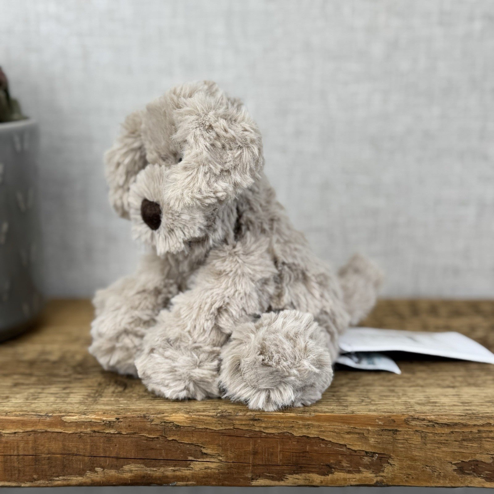 Jellycat Small Riley Fuddlewuddle Pup - New Grey White Company Exclusive 6”