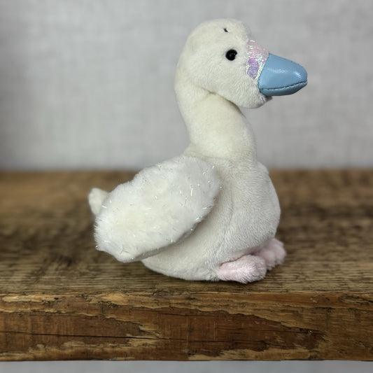 Blue Nose Friends Ripple Swan #92 - Small White/Pink Swan Plush Soft Toy Mini