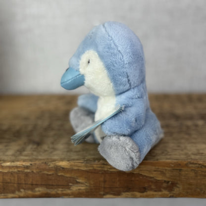 Blue Nose Friends Chilly #17 - Mini Blue Penguin Beanie Plush Toy Tiny 5"
