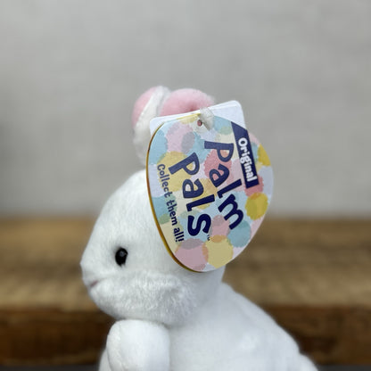 Aurora Cottontail Bunny - All White Rabbit New - Palm Pals Mini Beanbag Plush