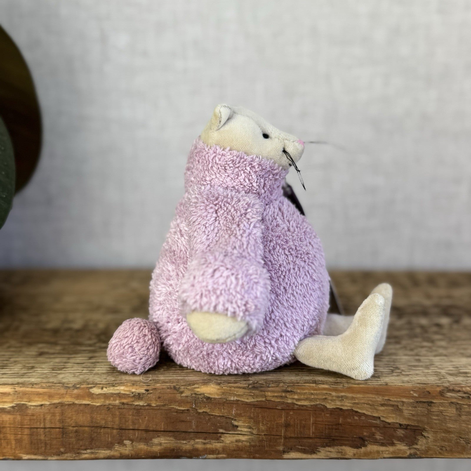 Jellycat Poloneck Peeker Cat Kitten - Lilac Jumper Cute Vintage Beanie 5”