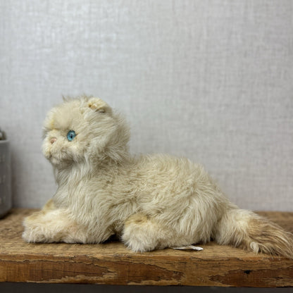 EJ Classics Persian Cat Kitten Blue eyes - Fluffy Realistic Vintage Cat Soft Toy