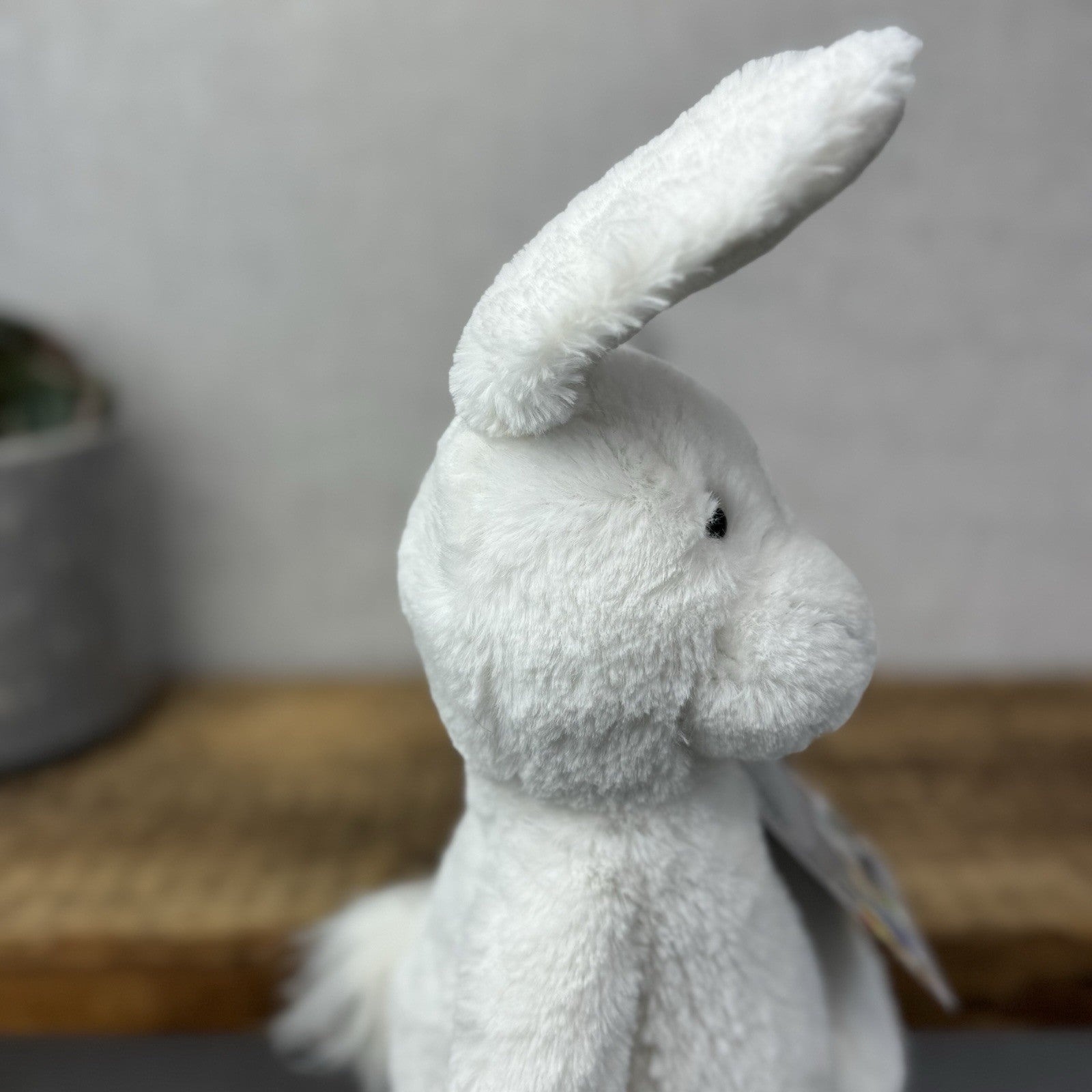 The Little White Company Beanie Bunny - Jellycat Collab White Slackajack Bunny