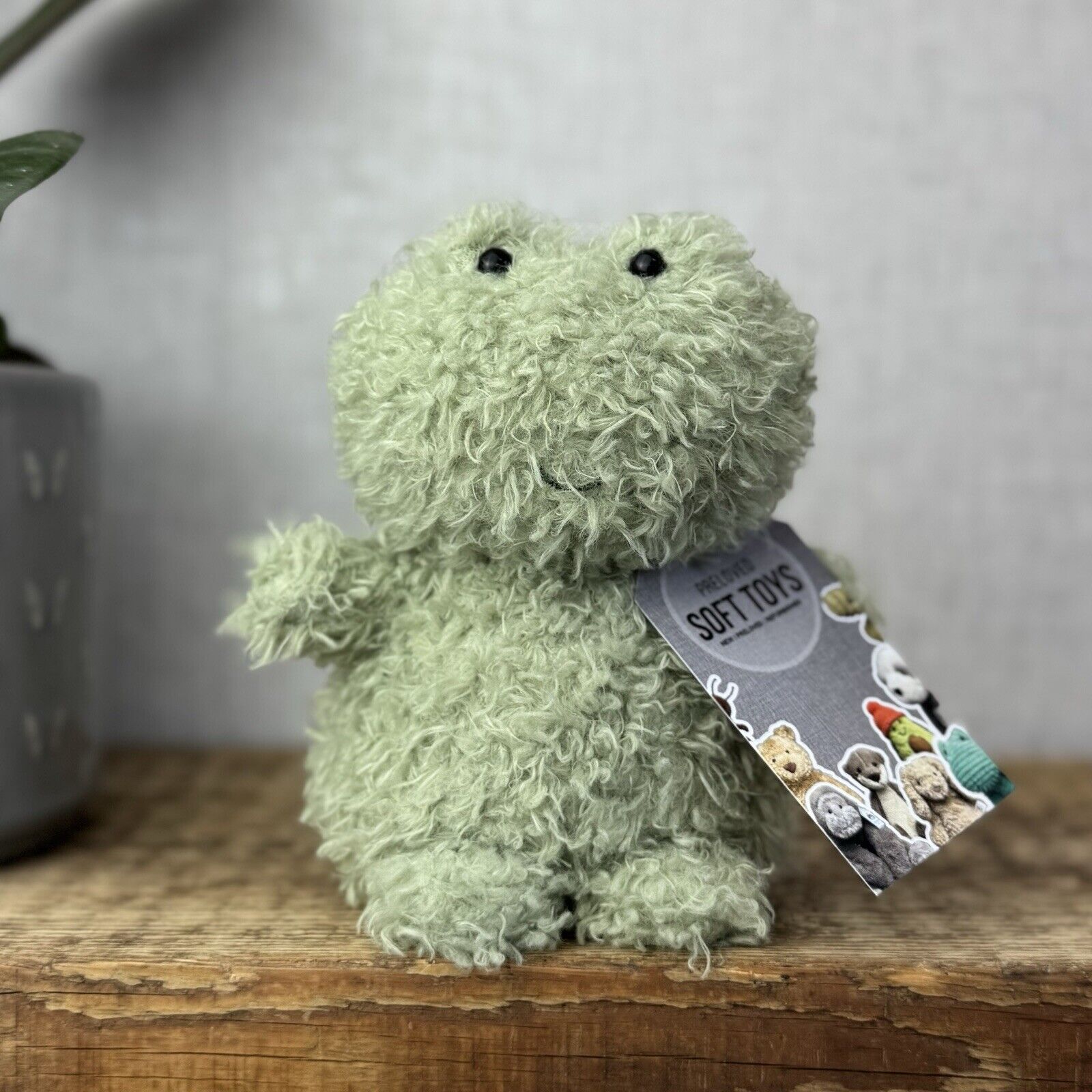 Jellycat Little Frog - Fluffy Little Frog - Light Gren Frog Plush Soft Toy Small