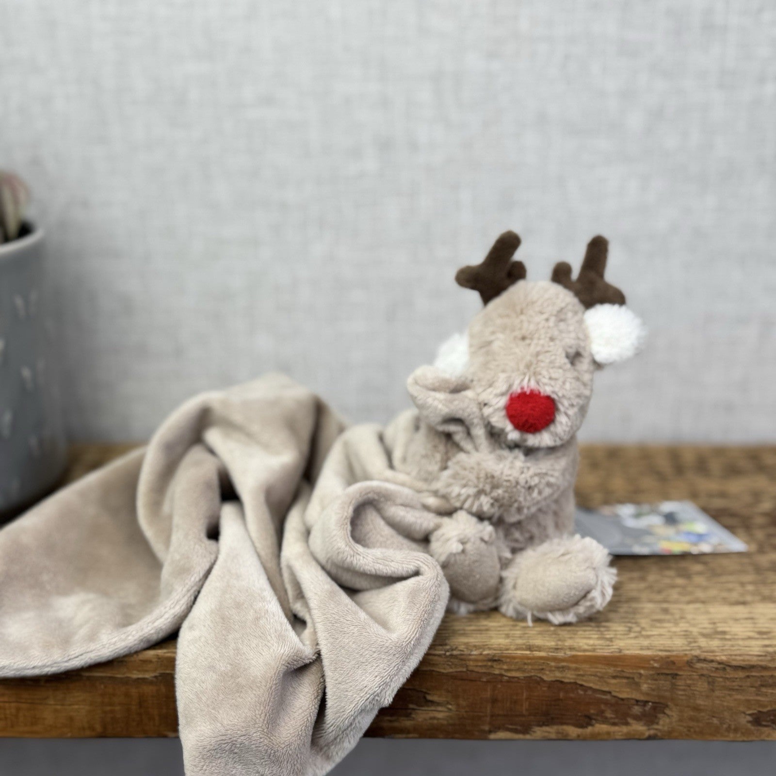 John Lewis X Jellycat Baby Reindeer Christmas Soother Soft Comforter Winter Baby