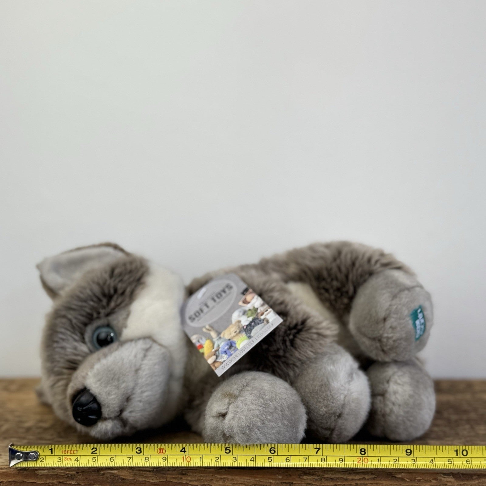 BBC Earth Husky Wolf Soft Toy Plush Posh Paws 2008 - Retired Beanie Realistic