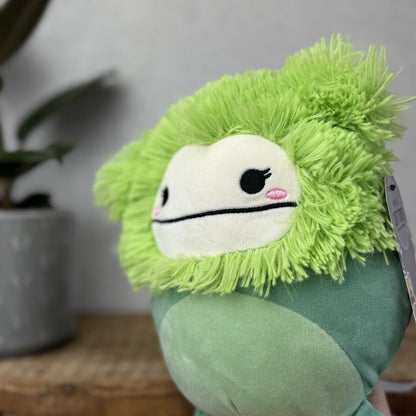 Squishmallows Bren the Green Bigfoot - Green Fluffy Soft Toy Squish Yeti 7.5"