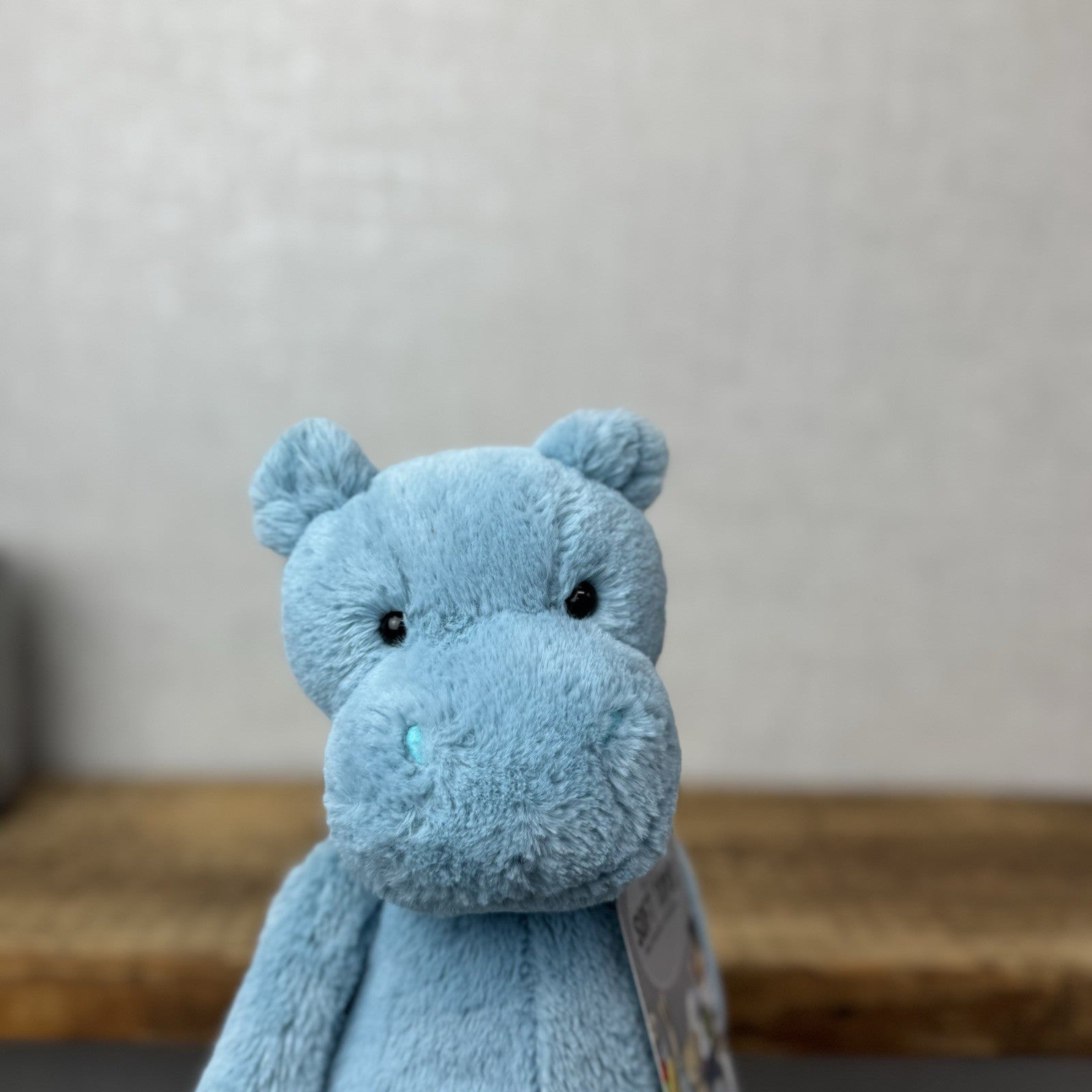 Jellycat Medium Bashful Hippo - Retired Blue/Aqua Colour Hippo Soft Toy 12"