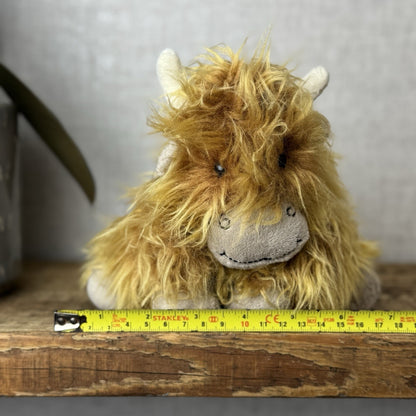 Jellycat Small Truffles Cow - Fluffy Cow Cushion Small Highland Cow Retired 7”