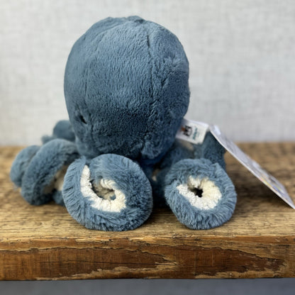 Jellycat Little Storm Octopus - Retired Small Dark Blue/Teal Octopus Soft Toy 8”