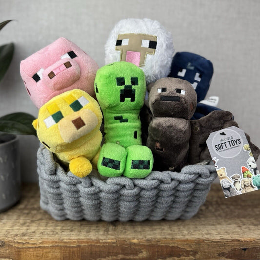 Minecraft Muji 2014 Soft Toy Bundle - Creeper, Pig, Bat, Sheep, Cheetah, Octopus