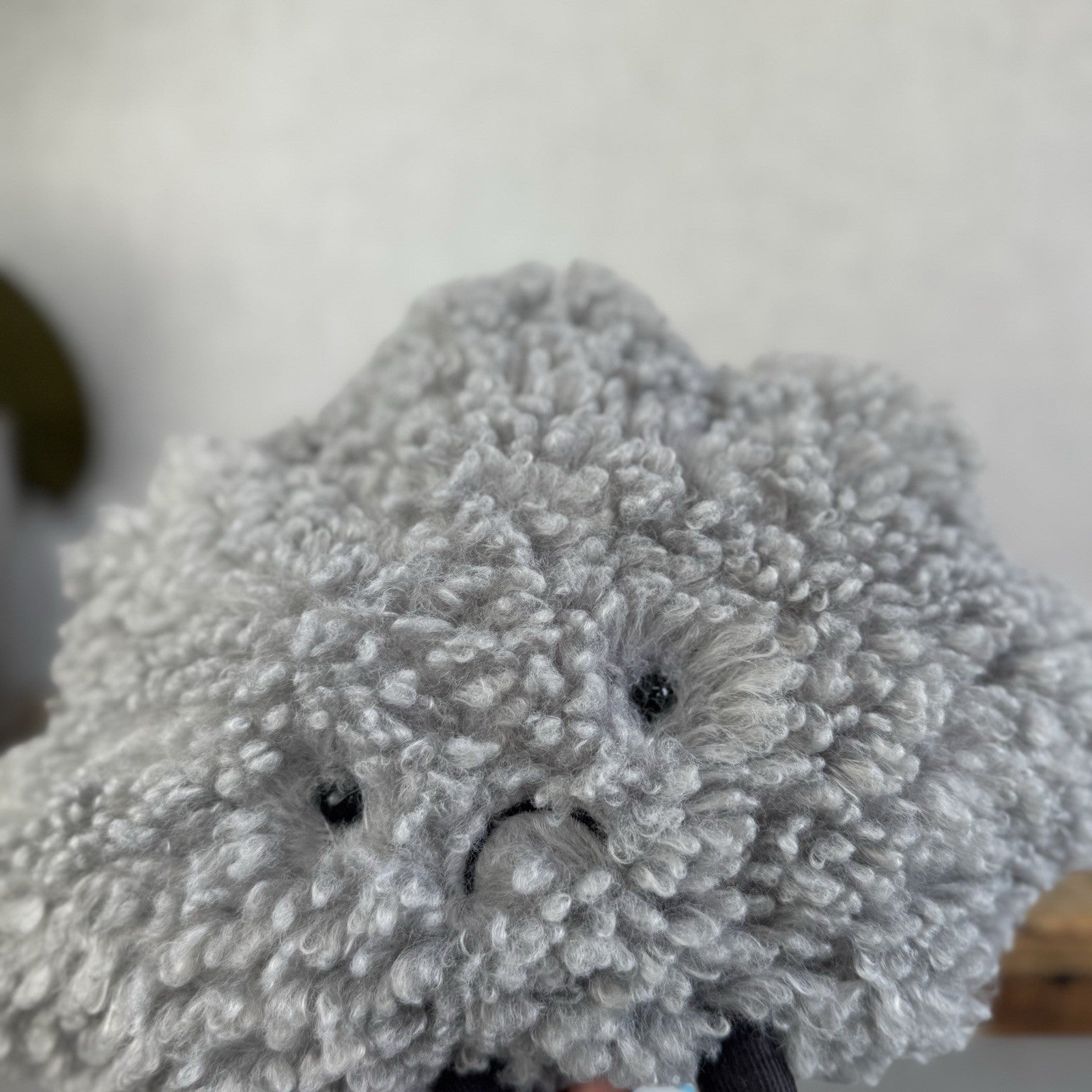 Jellycat Amuseable Storm Cloud - Grey Grumpy Cloud Plush Beanie NWT 10"