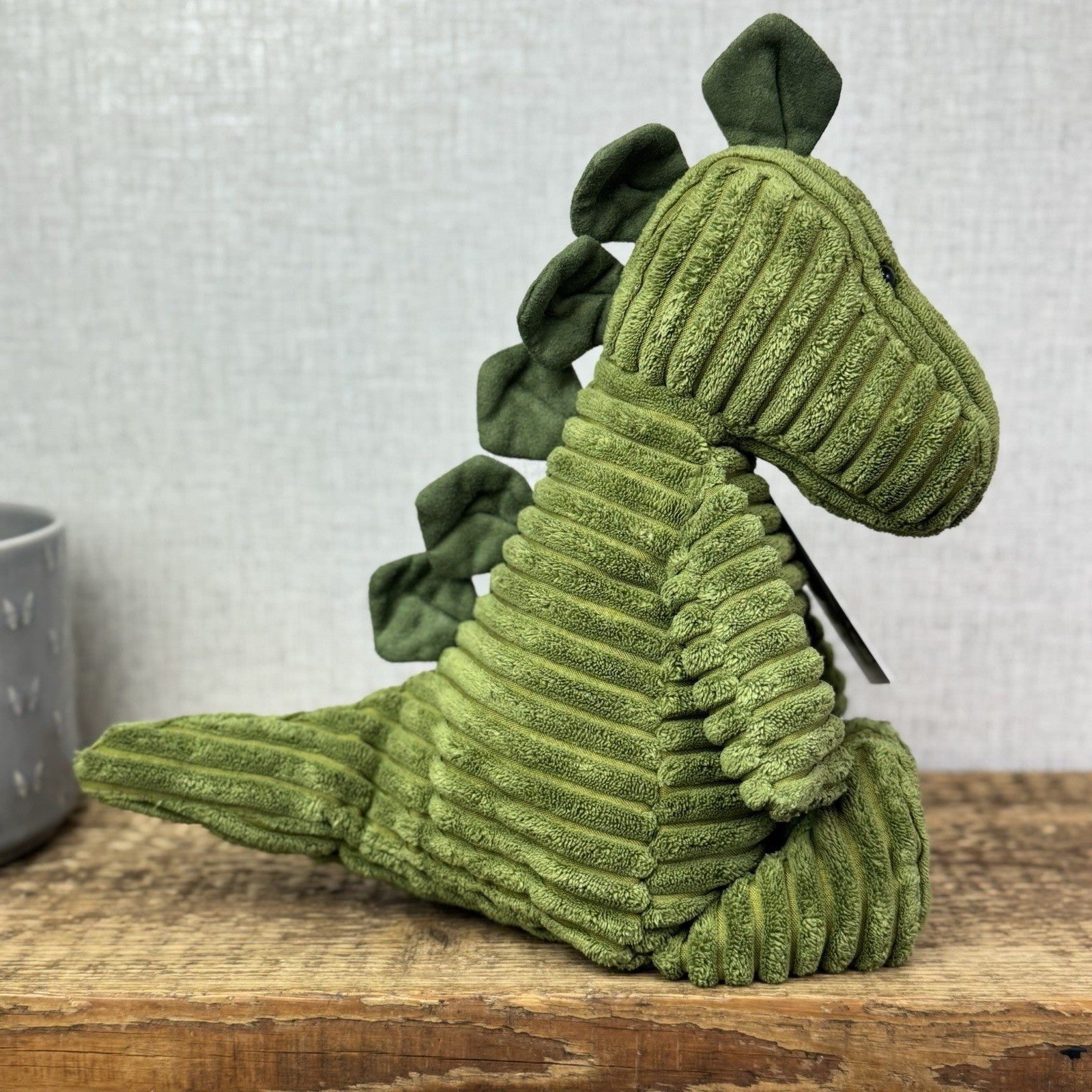 Jellycat Medium Cordy Roy Green Dinosuar - Olive Green Dino Beanie Plush 14"