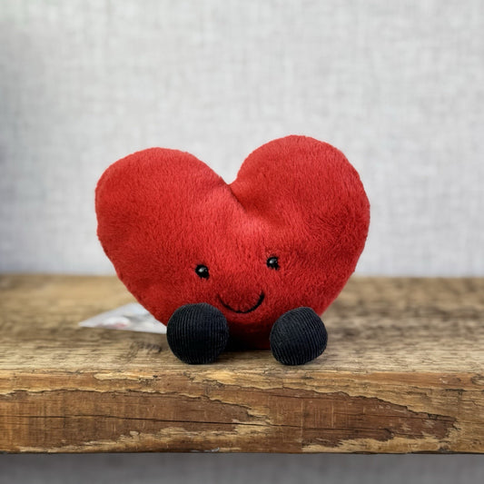 Jellycat Amuseable Red Heart - Small Heart Jellycat - Jellycat Heart - Small 4”