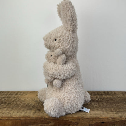 Jellycat Huddles Bunny Beige Rabbit Hare Mum With Baby Soft Plush Toy 14"