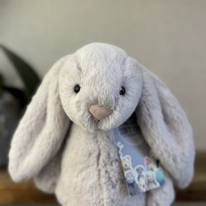 Jellycat Bashful Bunny Lilac - Light Purple Bunny White Tail Rabbit 12” Retired
