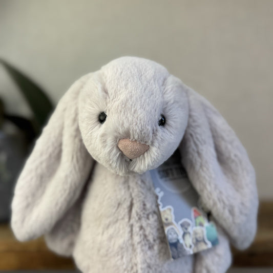 Jellycat Bashful Bunny Lilac - Light Purple Bunny White Tail Rabbit 12” Retired