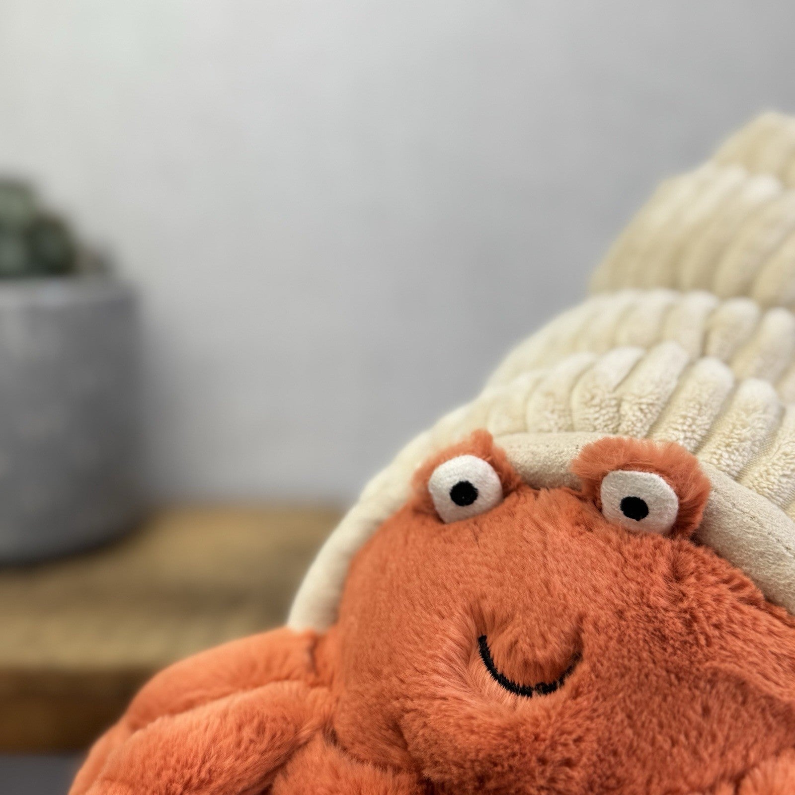 Jellycat Herman Hermit Crab - Large Crab In Shell Soft Toy Beanie Plush 12"