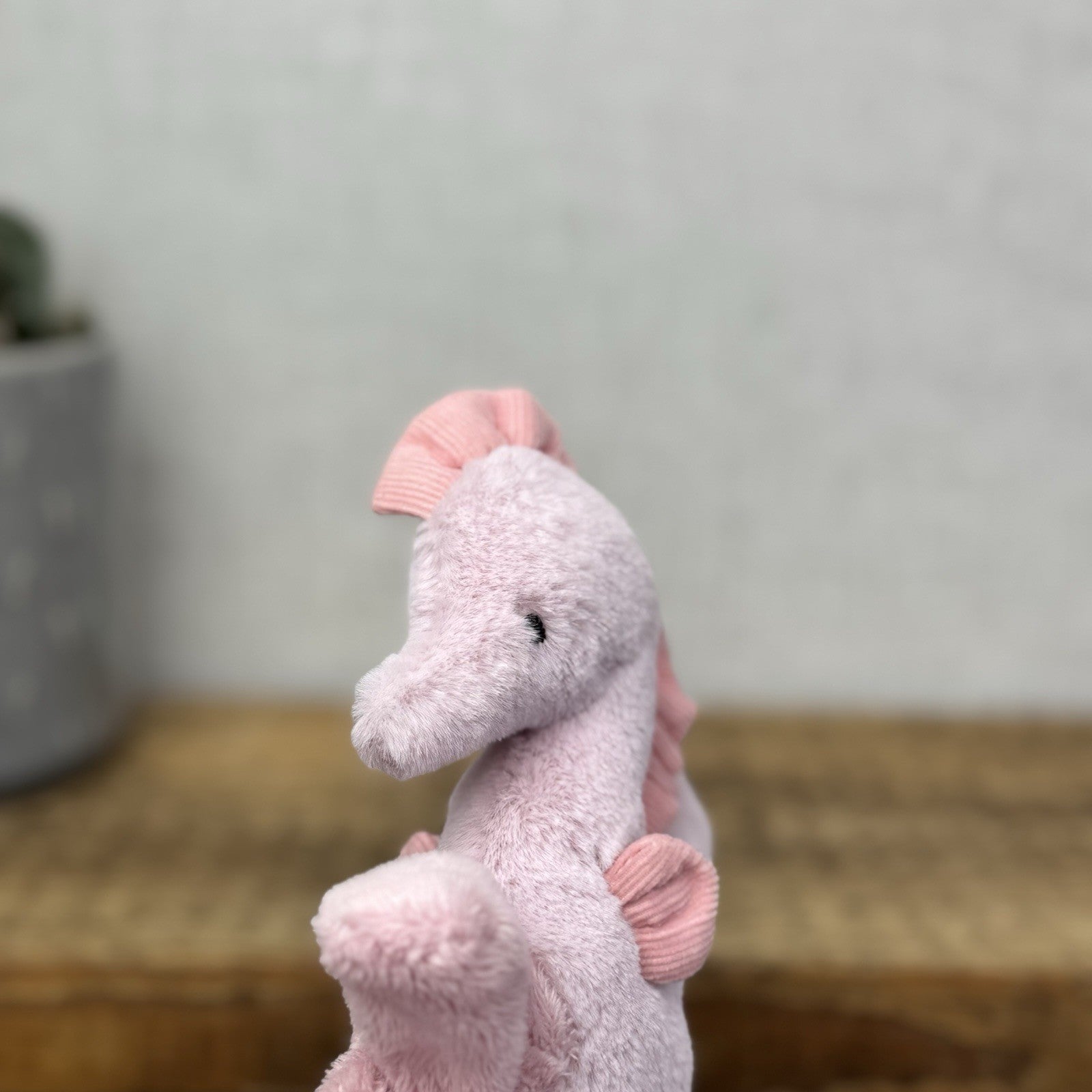Jellycat Sienna Pink Seahorse Soother - Pink Comfort Blanket Soother Retired