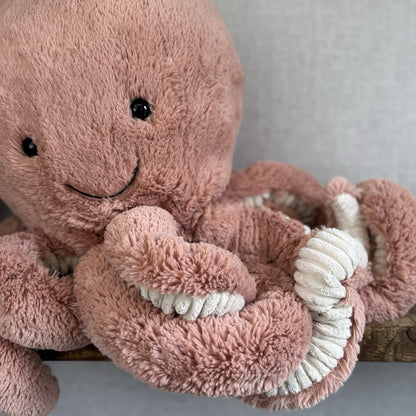 Jellycat Really Big Odell Octopus - Peach Large Octopus Beanie Toy Retired 86cm