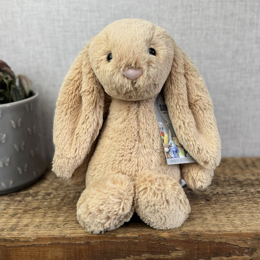 Jellycat Medium Bashful Honey Bunny - Rare Retired Medium Rabbit 12”