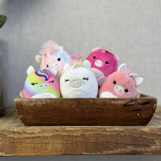 Squishmallow Squishville Unicorn Bundle - Pink, Rainbow Unicorns Tiny Squish 2"