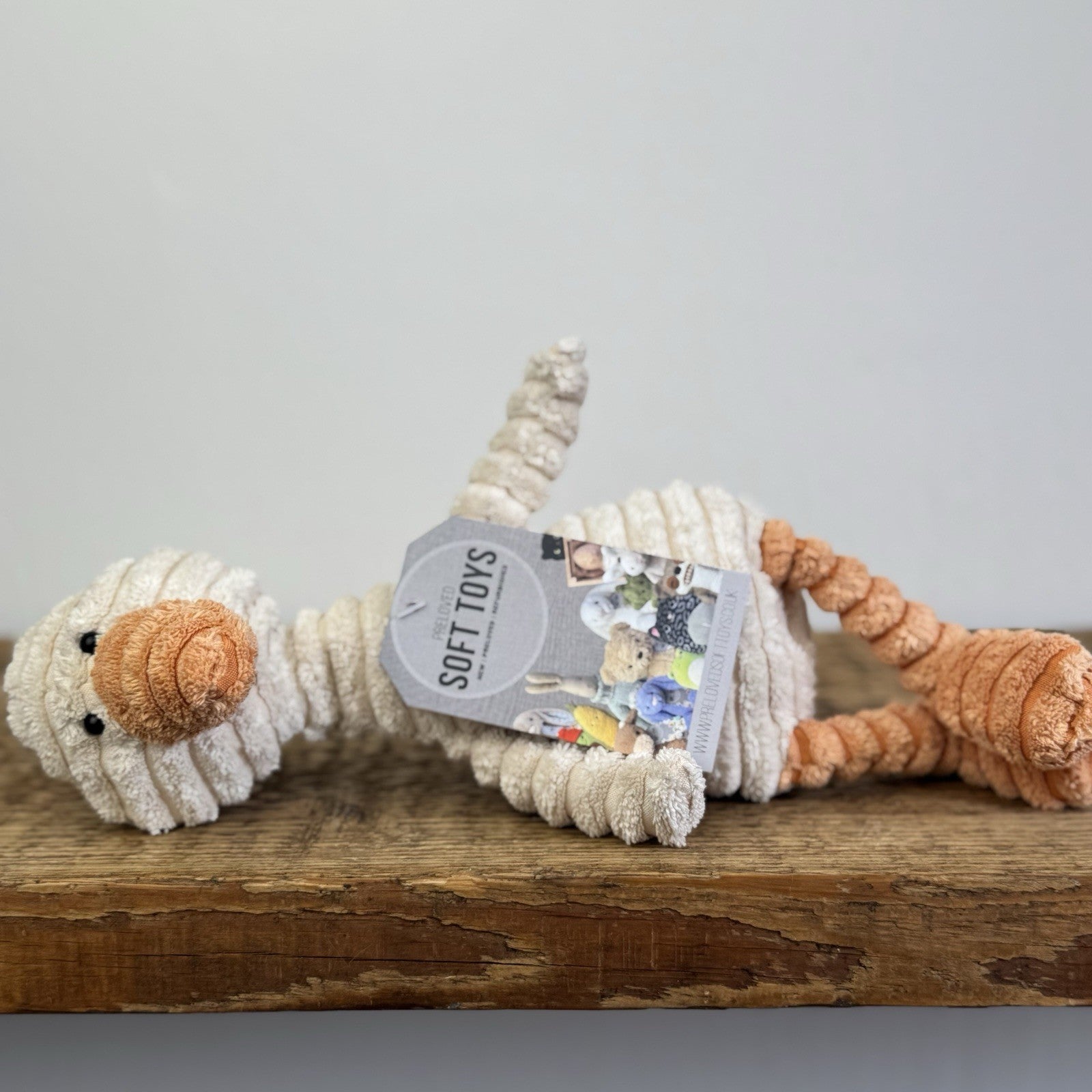 Jellycat Cordy Roy Duck Goose Small Cord Soft Toy Beanie Rare Retired 10"