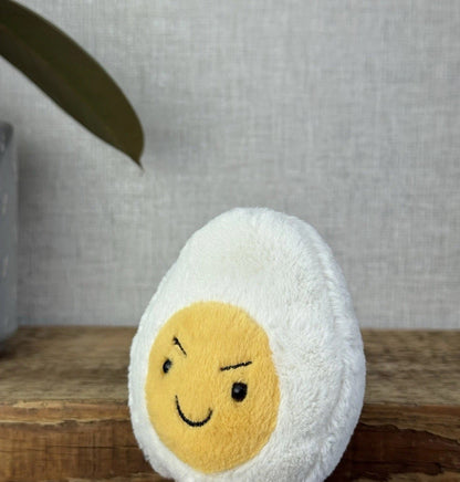 Jellycat Amuseable Cheeky Boiled Egg - Frowning Egg  Toy Food Retired 5” (#3)