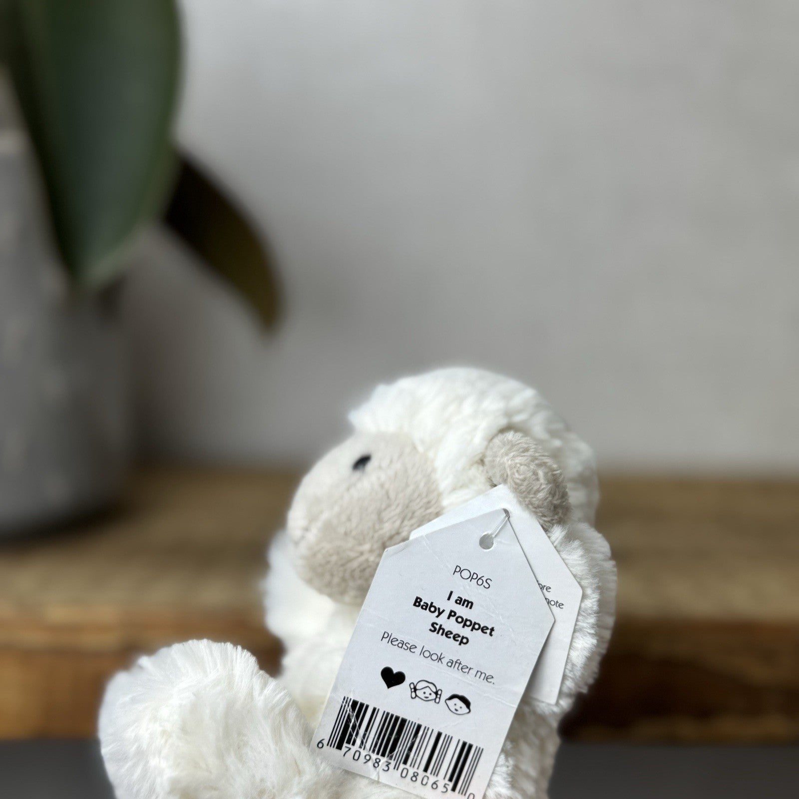 Jellycat Baby Poppet Sheep Tiny Poppet Vintage Lamb Mini Beanie With Tags 4”