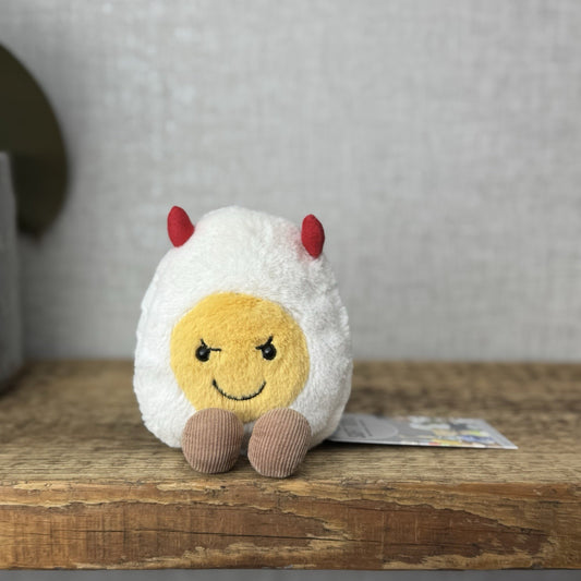 Jellycat Amuseable Devil Egg - Devilled Egg Retired Food Soft Beanie Mini 5"