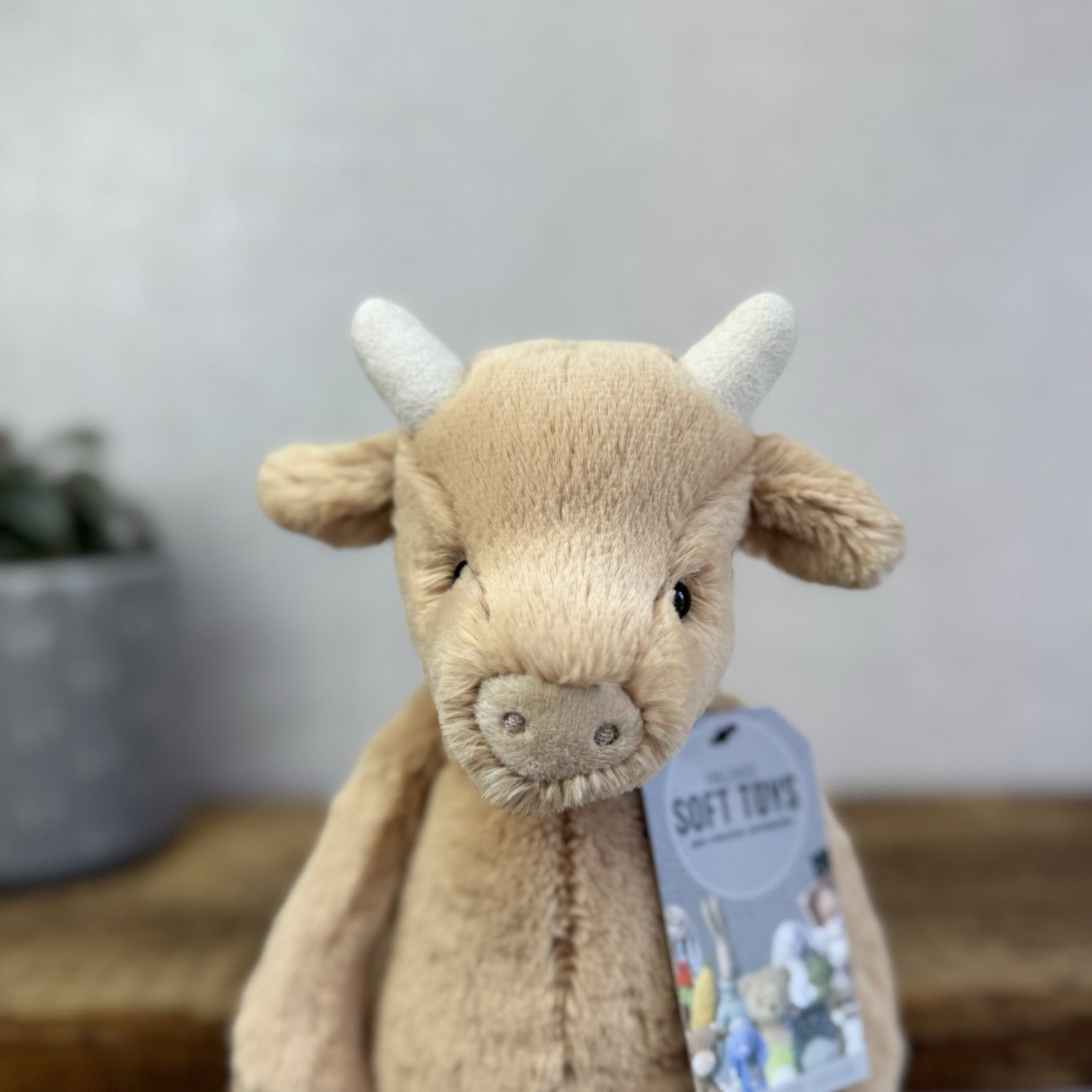 Jellycat Bashful Cow - Tan Golden Brown Cow Medium Soft Toy Retired 12"