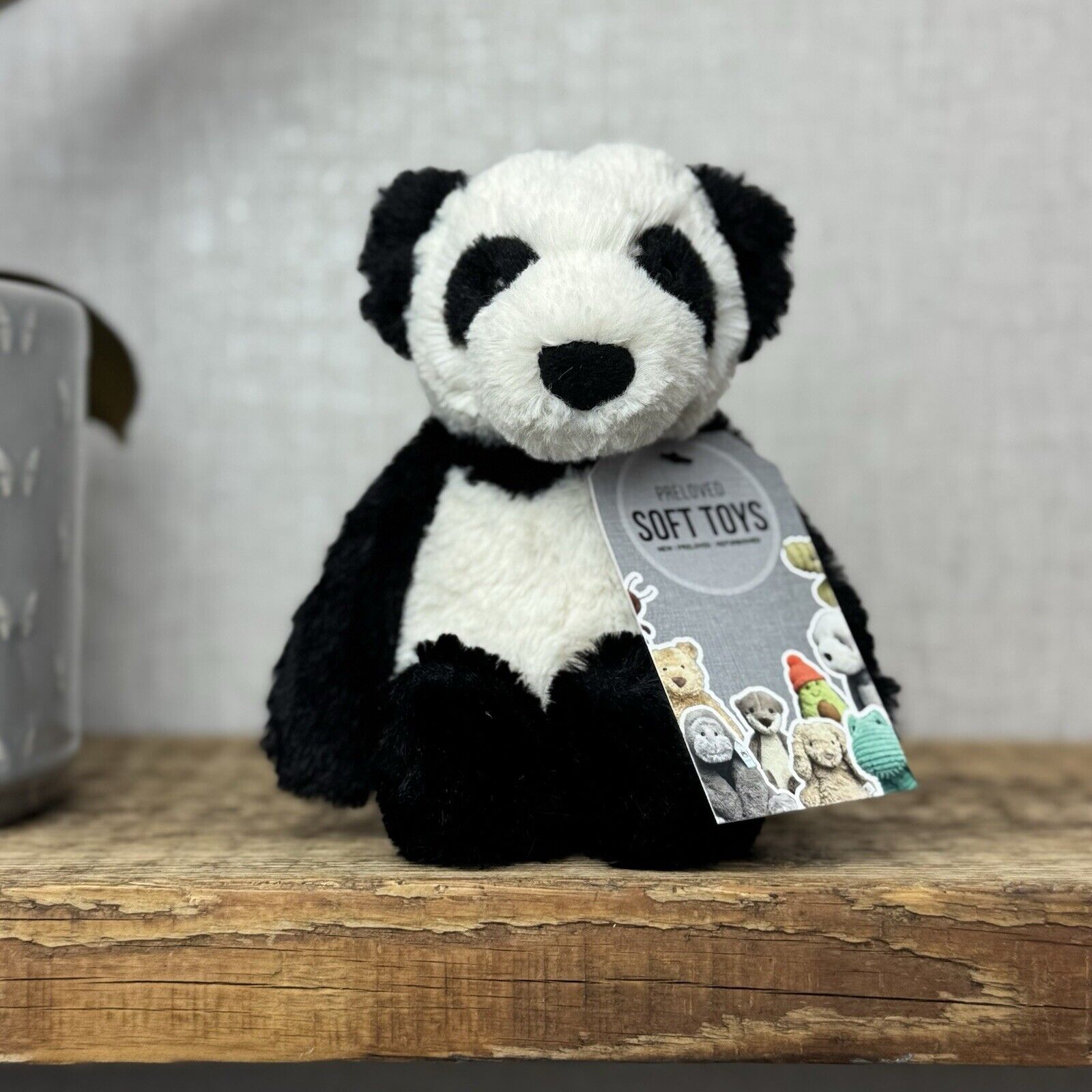 Jellycat Small Bashful Panda - Black & White Bashful Panda Bear Soft Retired 8”
