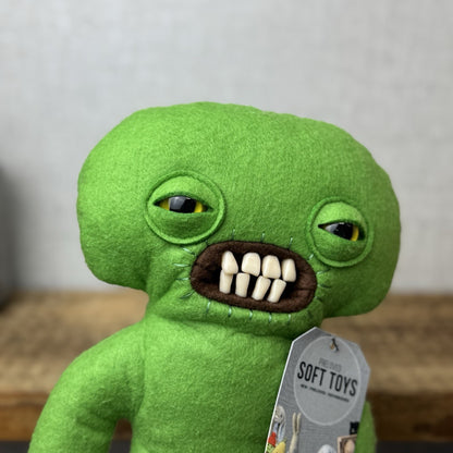 Fuggler Green Squidge Felt Funny Ugly Monster Cute Green Retired Fuggler