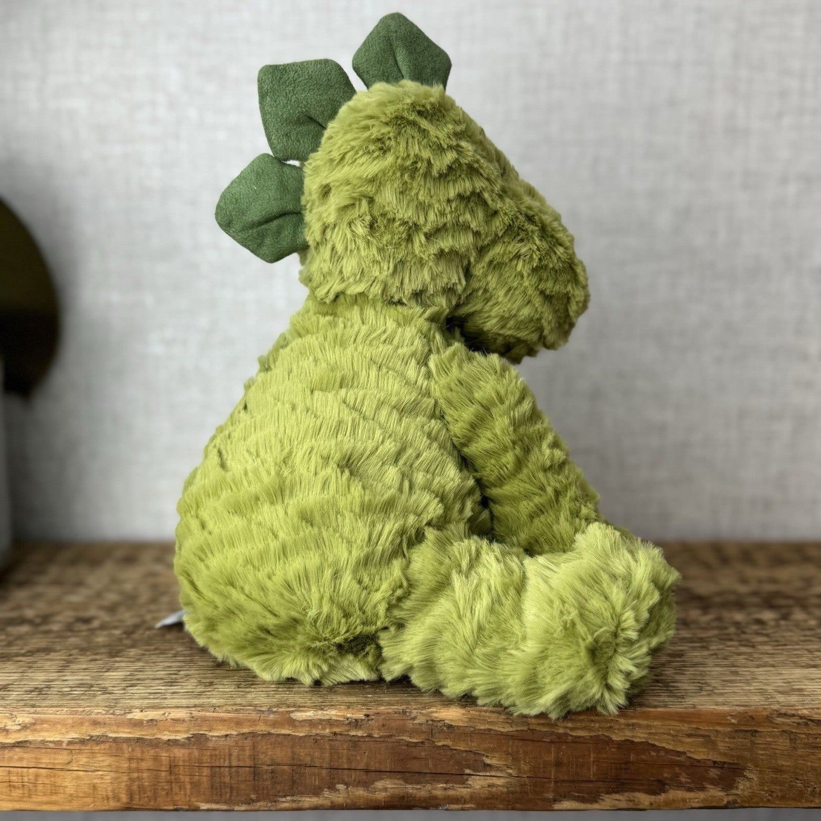 Jellycat Fuddlewuddle Dinosaur - Green Dino Textured Beanie Soft Toy 9"