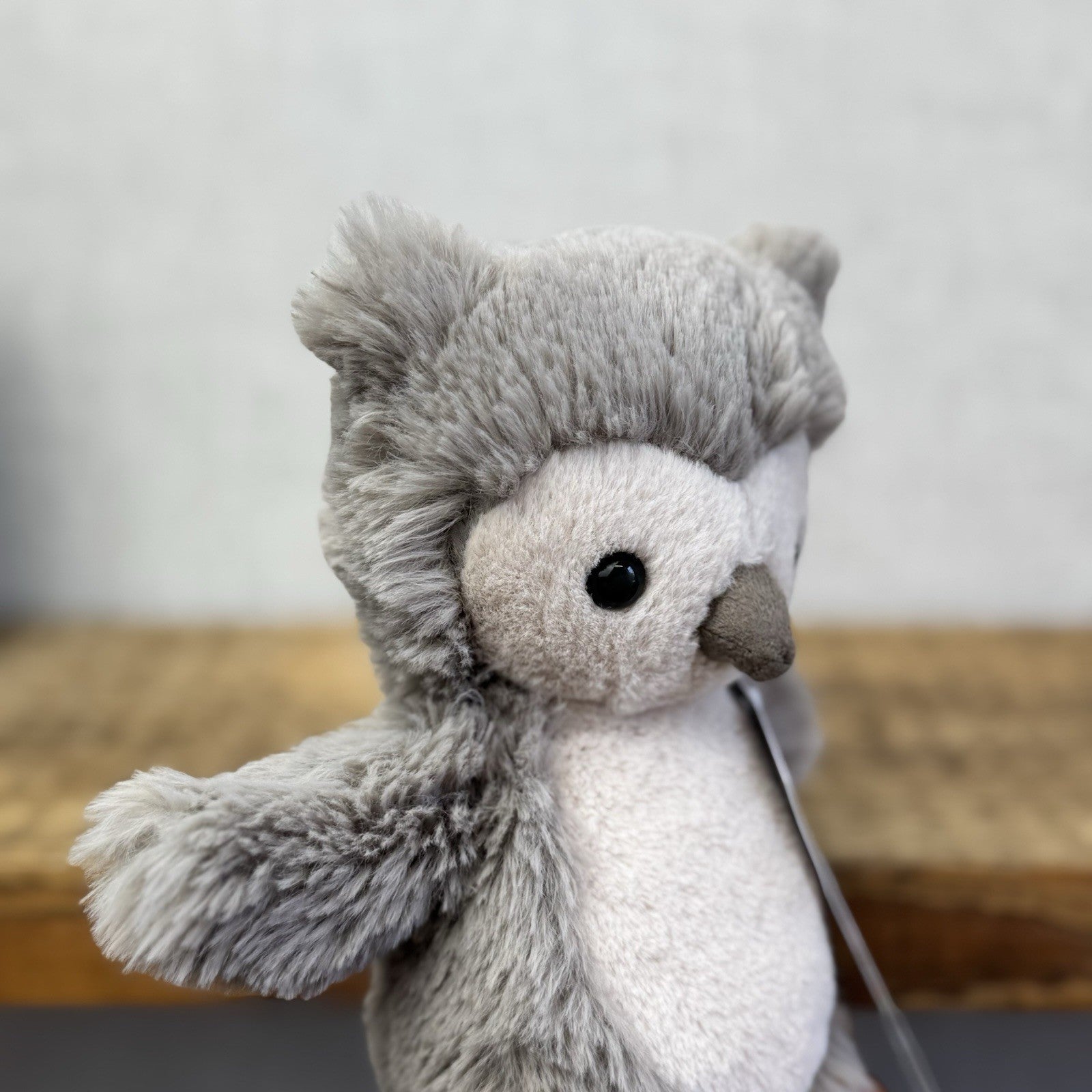 Jellycat Willow Owl Small Retired Grey Fluffy Small Owl Beanie Retired 8”