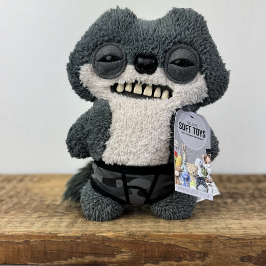 Fuggler Sketchy Squirrel Soft Toy - Grey Fuggler in Pants (no box)