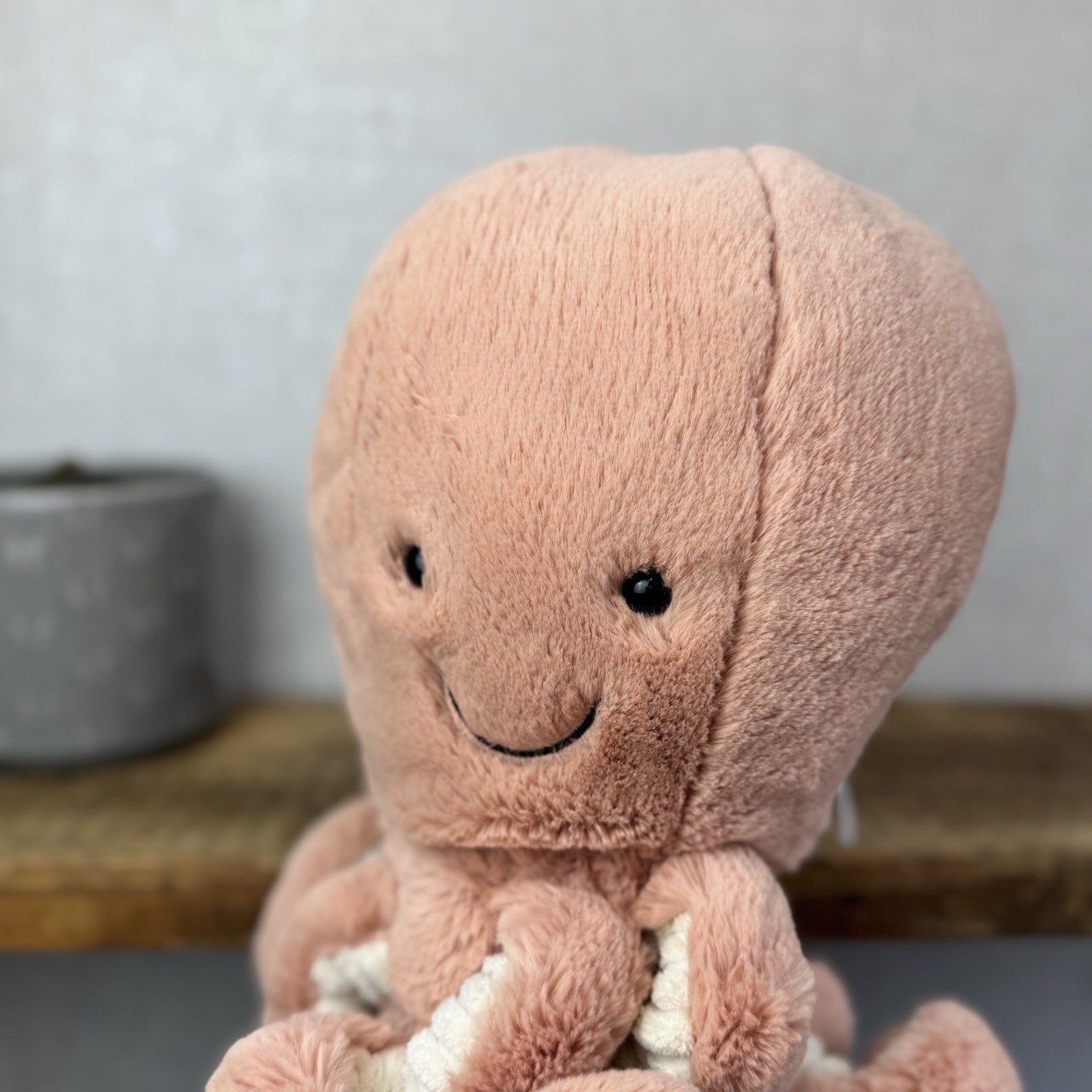 Jellycat Large Odell Octopus - Peach Large Octopus Beanie Retired Pink 20” NWOT