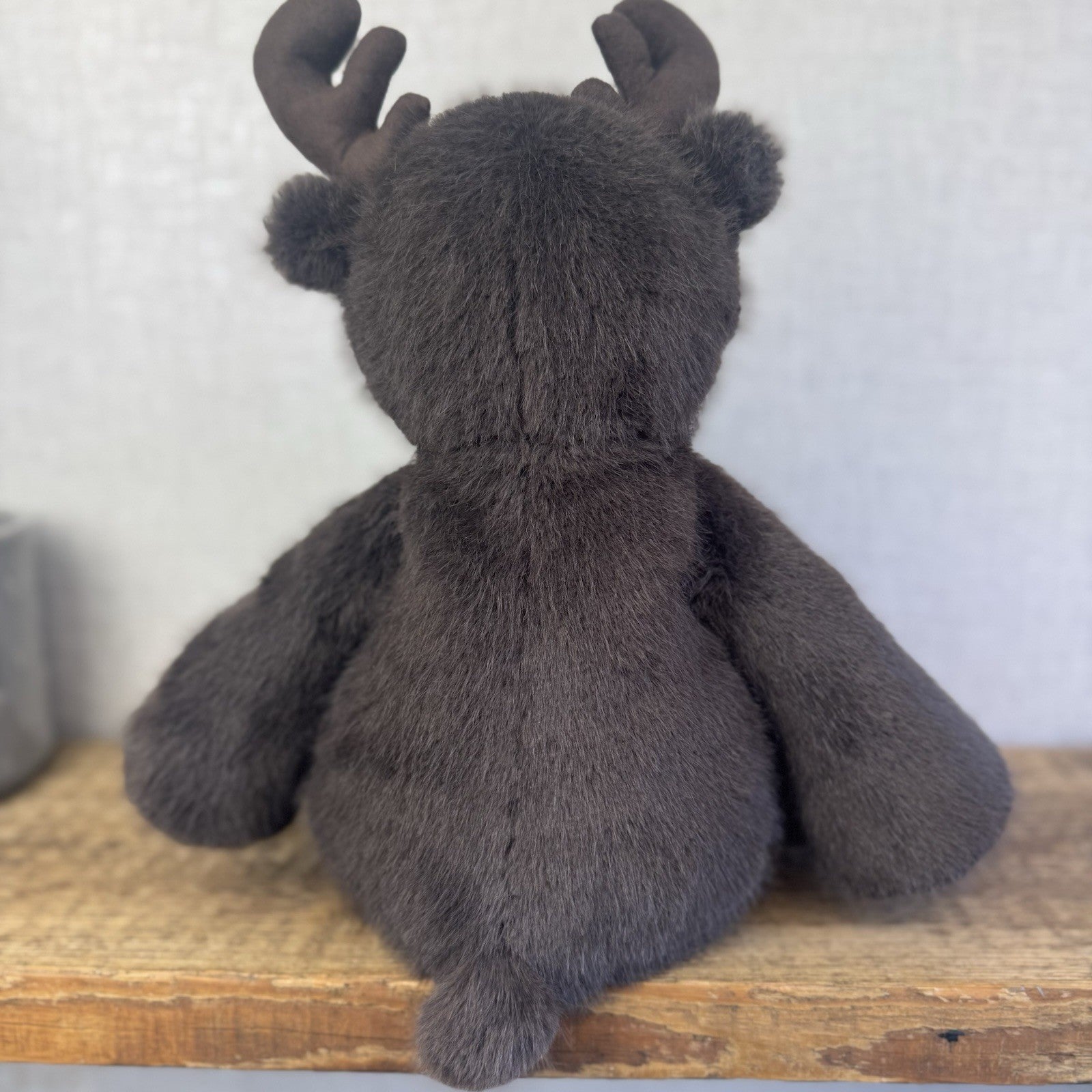 The Little White Company Large Beanie Reindeer/elk Fluffy Super Soft Rare 15”