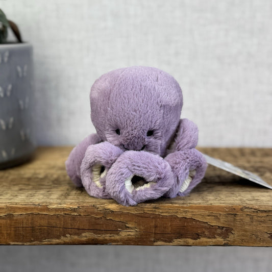 Jellycat Baby Maya Octopus - Mini Purple Octopus Plush Beanie Small Toy 5”