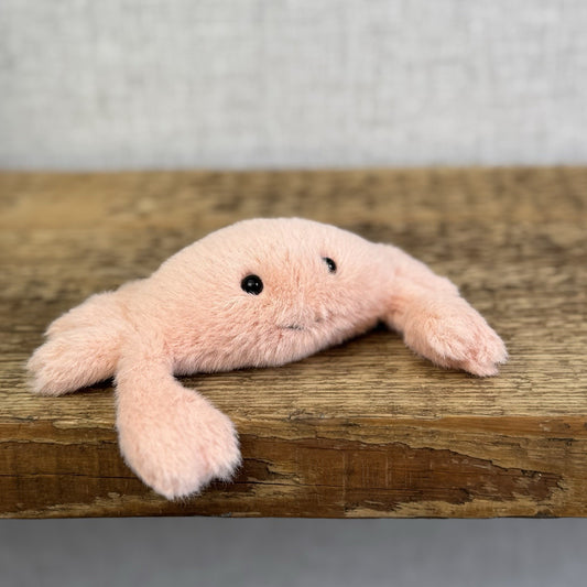 Jellycat Tiny Fluffy Crab - Mini Peach/Pink Crab Soft Toy New With Tags 4"