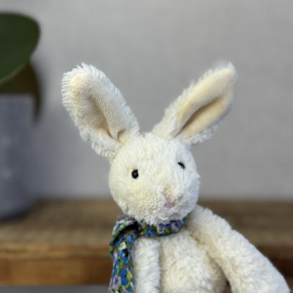 Jellycat Chi Chi Bunny Cream - Small Rabbit With Scarf Beanie Retired Rare 10”