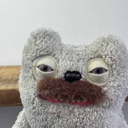 Fuggler Old Tooth - Grey Snuggler Fuggler Moustache Soft Toy Retired