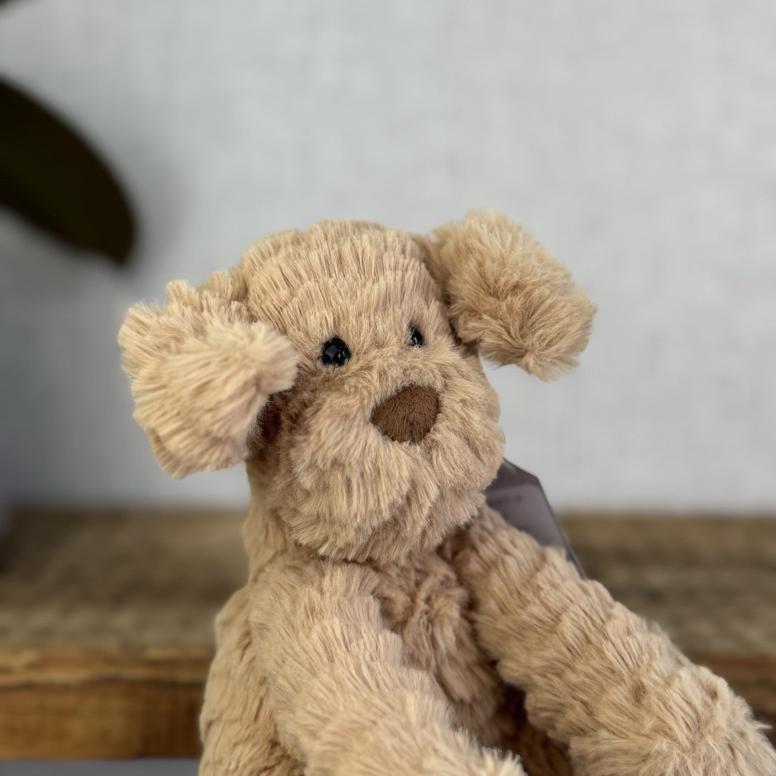 Jellycat Small Fuddlewuddle Puppy - Small Sitting Textured Honey Dog Retired 6"