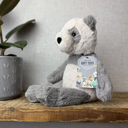 Jellycat Medium Buckley Panda - Snugglet Panda - Grey & White Beanie Panda 14”