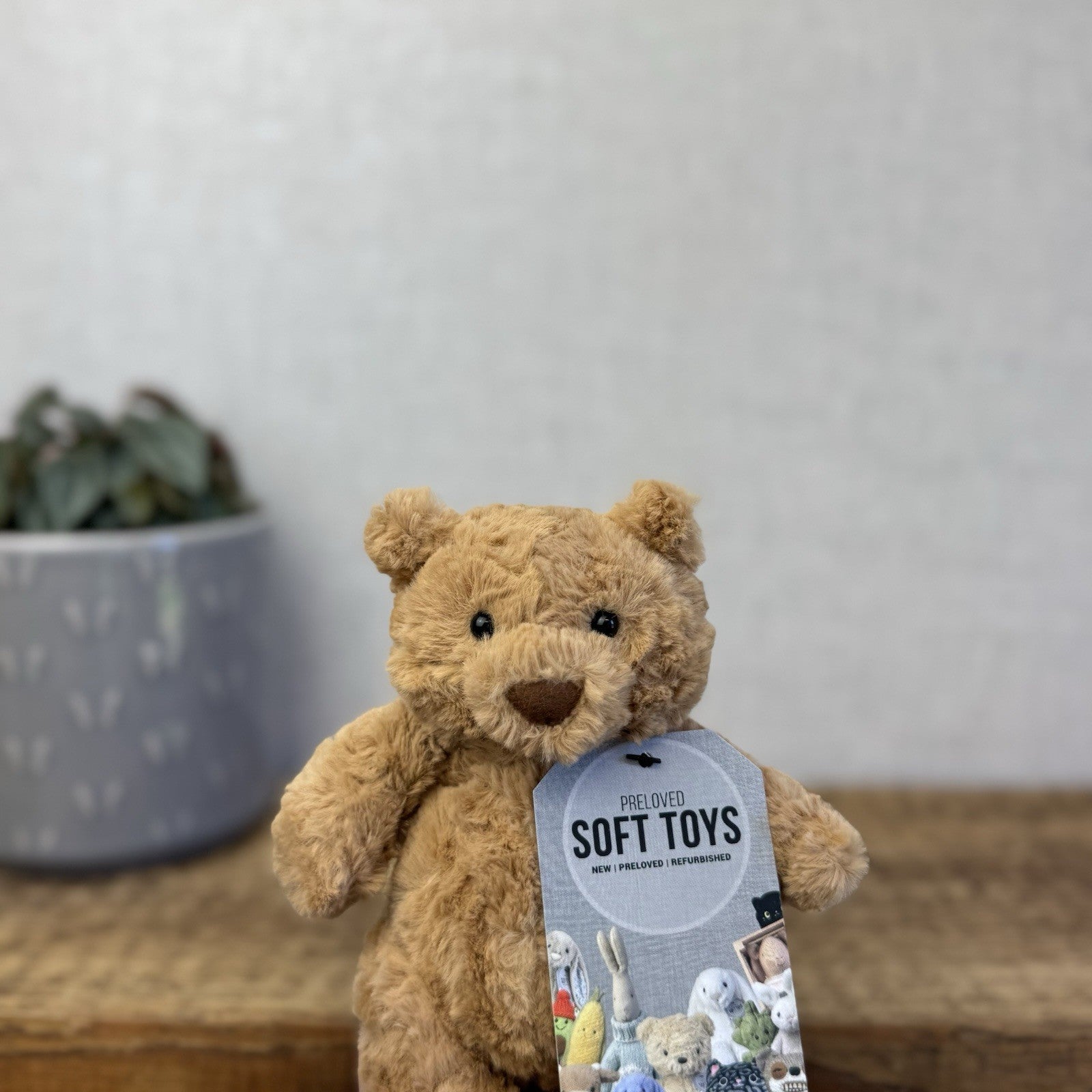 Jellycat Tiny Bartholemew Bear - Tiny Bear Jellycat Beanie Light Brown 7"