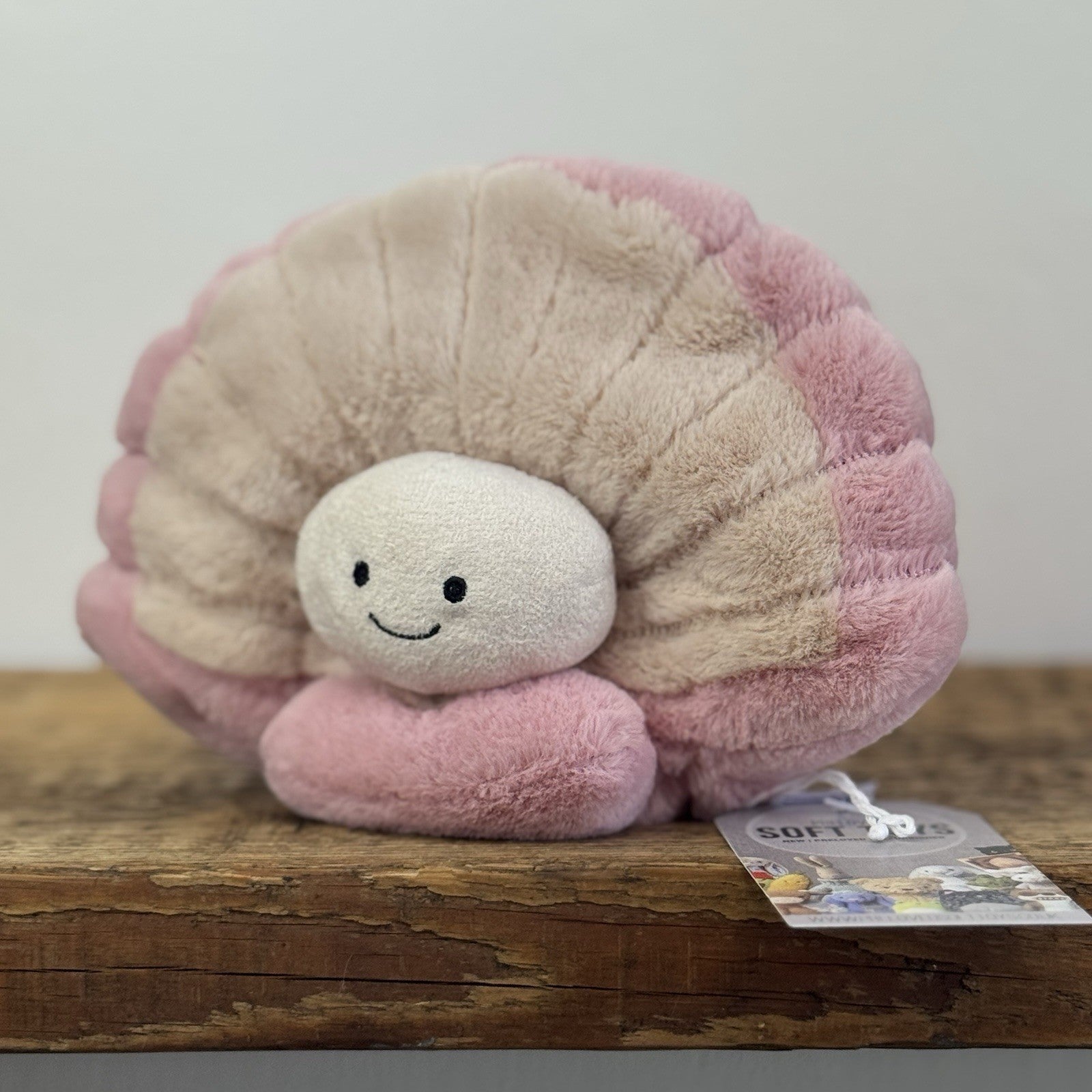 Jellycat Clemmie Clam - Retired Sea Creature Beanie Soft Toy Collectible 8"