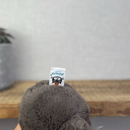 Jellycat Pandy Chimpanzee - Dark Grey Monkey Beanie Plush Retired 15"